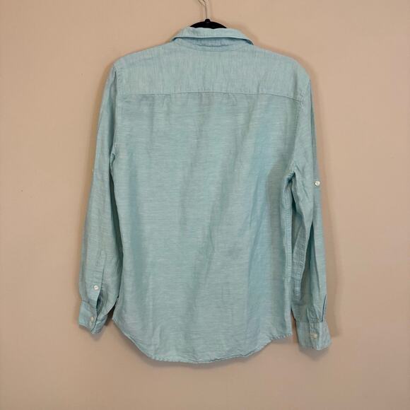 Perry Ellis Button Up Shirt Blue Small - Picture 2 of 6